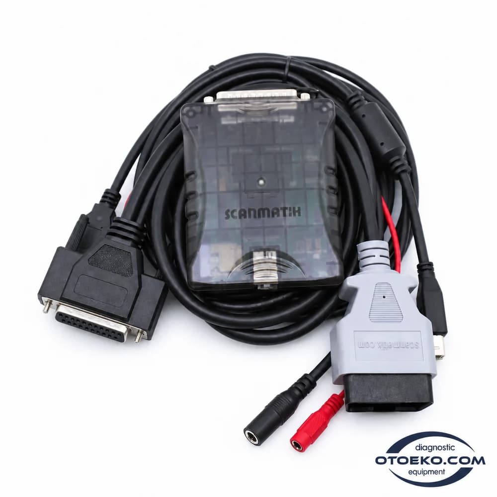 Scanmatik SM3 arayüz, OBD/AUX ve USB kabloları