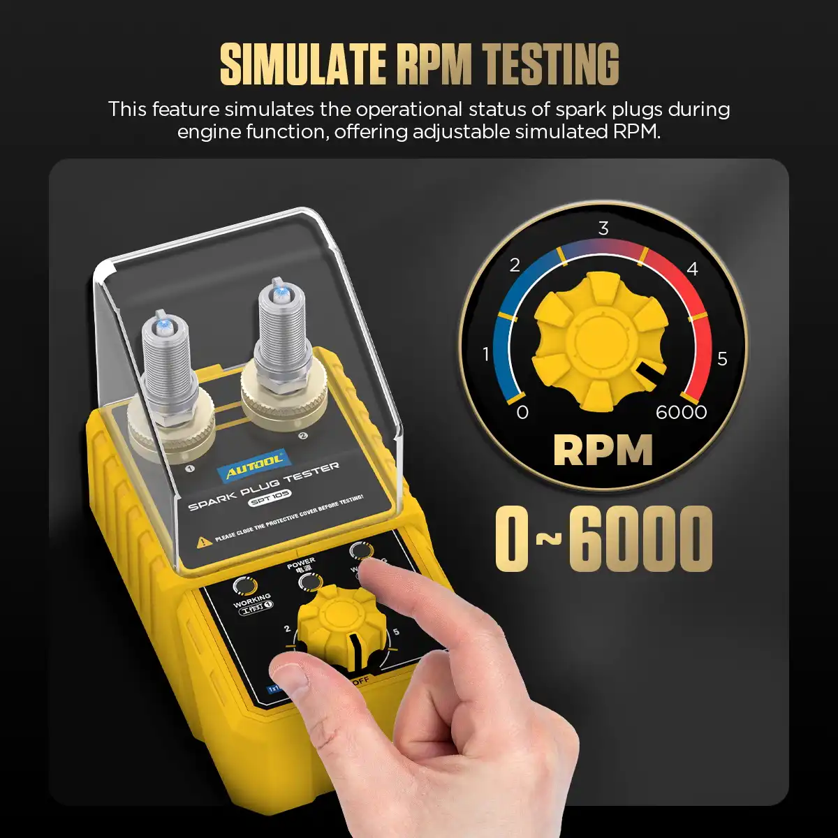 AUTOOL SPT-101 RPM Testi Simülasyonu