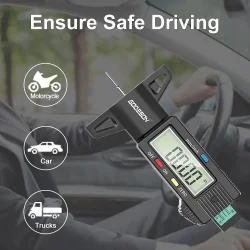 Araç Lastik Derinlik Ölçer / Dijital Göstergeli - 3