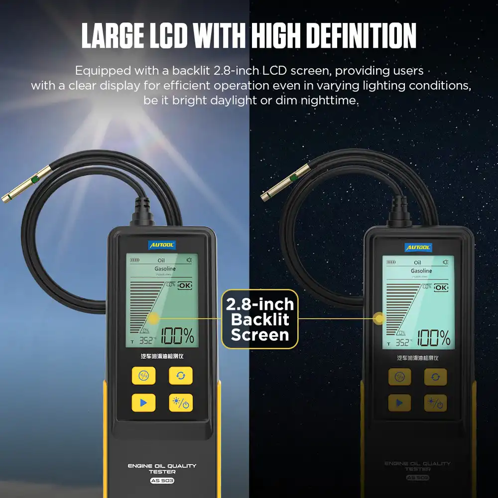 AUTOOL AS503 Yüksek Çözünürlüklü Büyük LCD Ekran