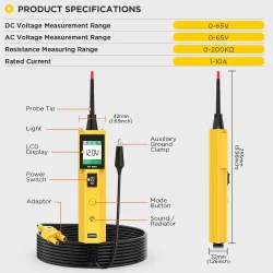Autool BT260 Devre ve Tesisat Test Kontrol Cihazı - 7