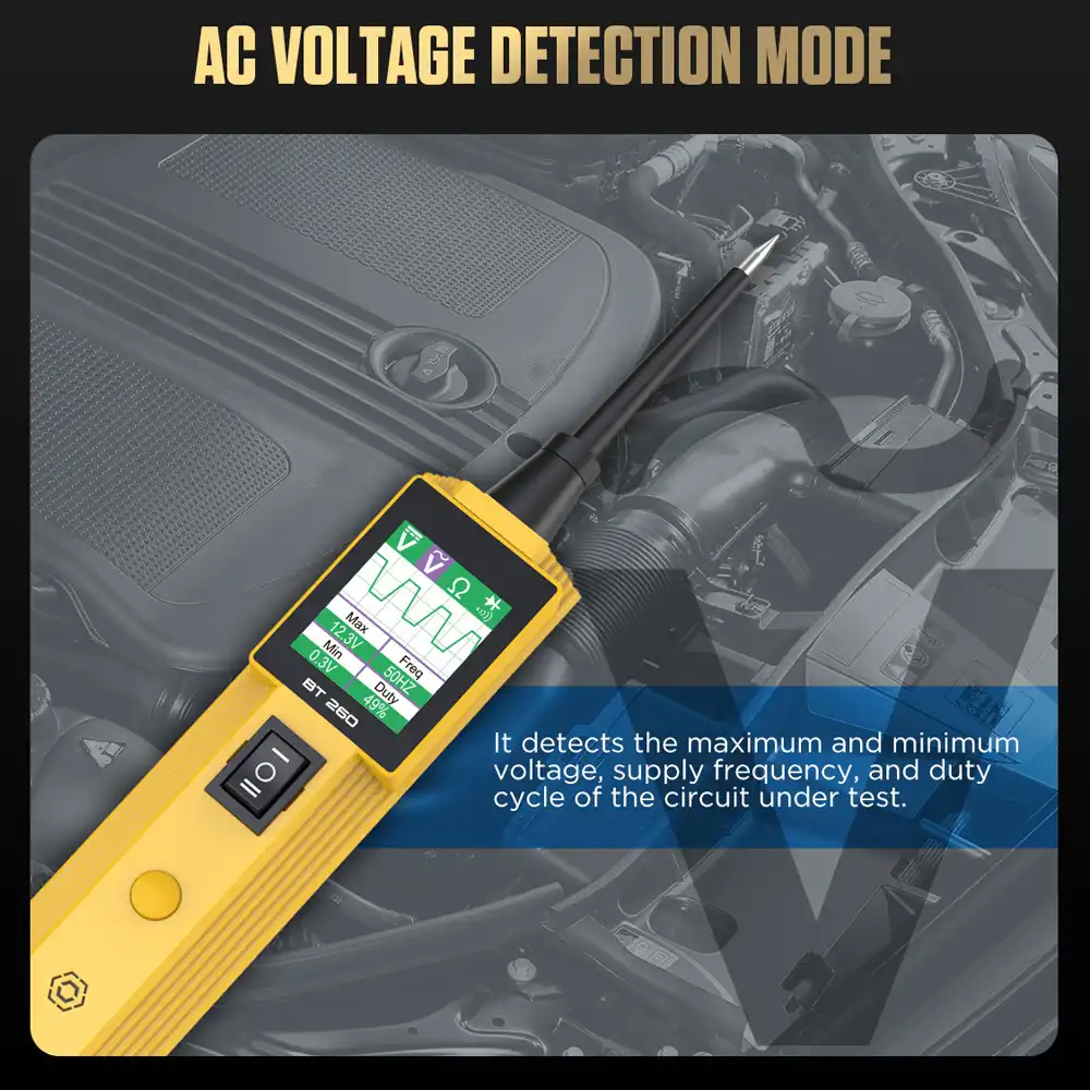 AUTOOL BT260 AC Voltaj Algılama Modu