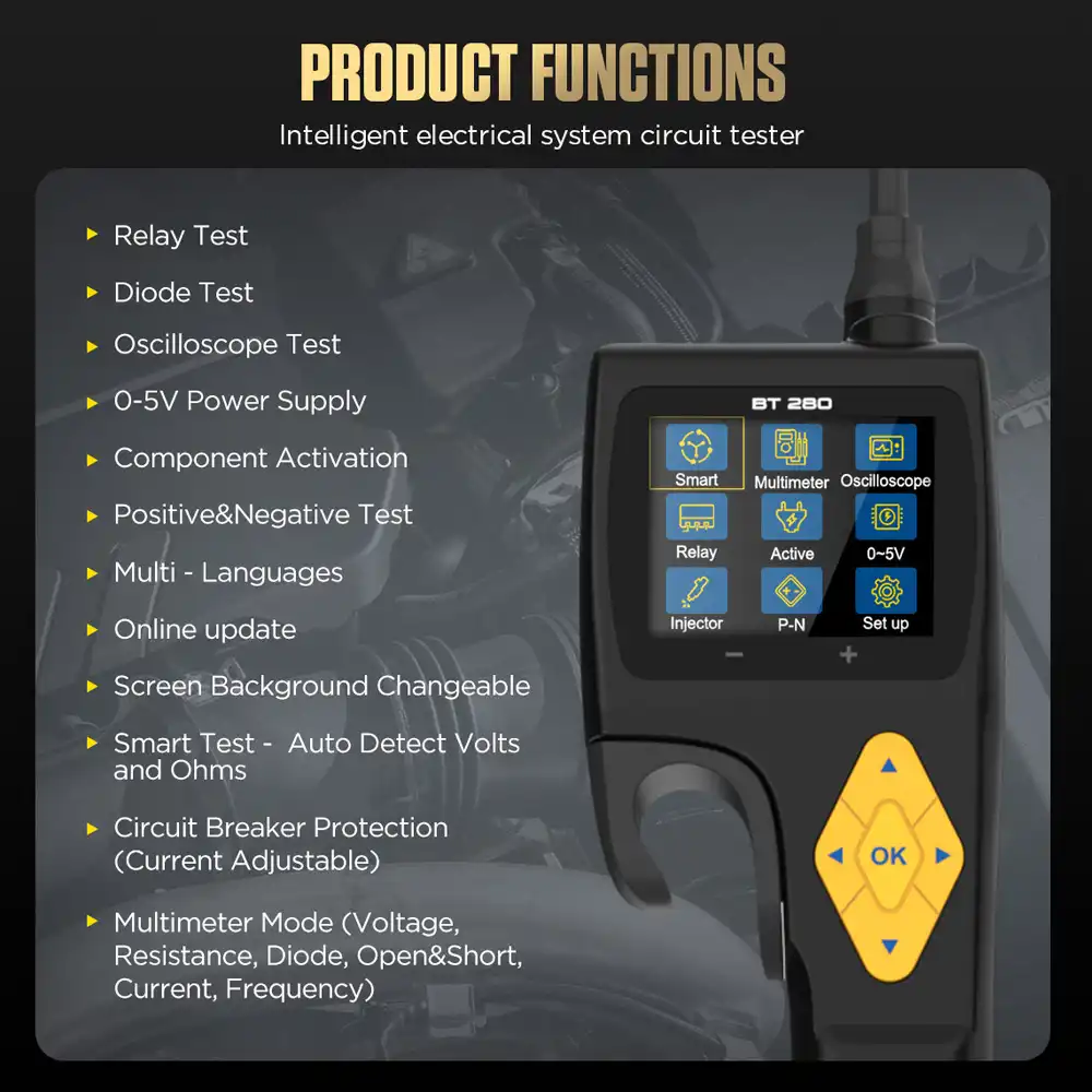 AUTOOL BT280 Ürün Fonksiyonları