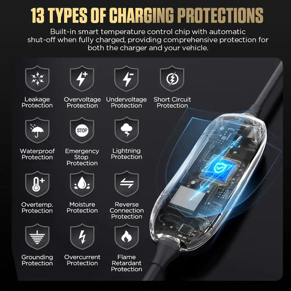 AUTOOL C350 13 Çeşit Şarj Koruması