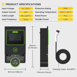 Autool C701 Elektrikli Araç Şarj İstasyonu / Ev Tipi - 5