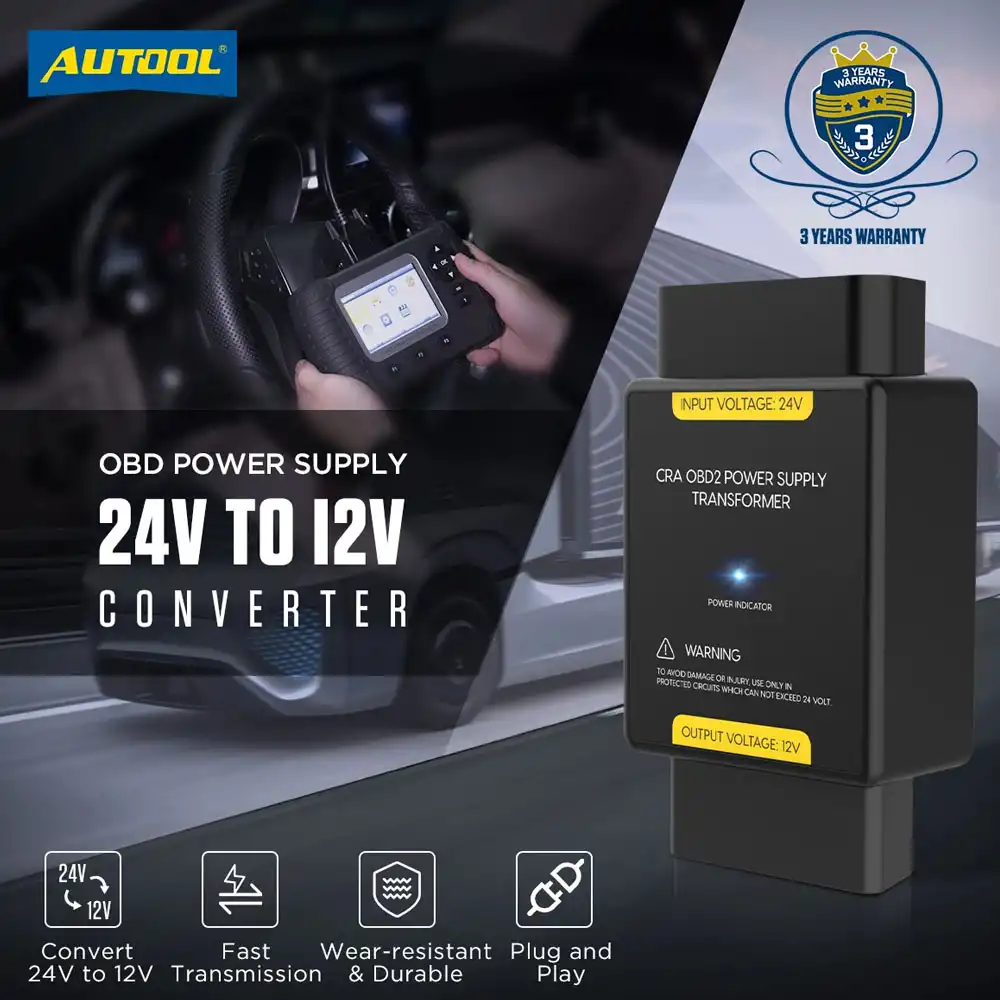 Autool Launch OBD2 24/12 Volt Dönüştürücü Konverter Teknik Açıklama