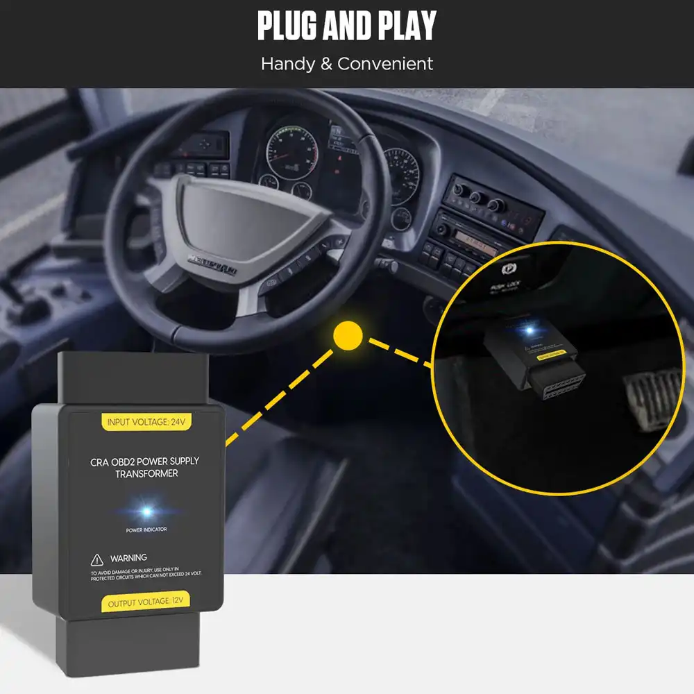 Autool Launch OBD2 24/12 Volt Dönüştürücü Tak ve Çalıştır Özelliği