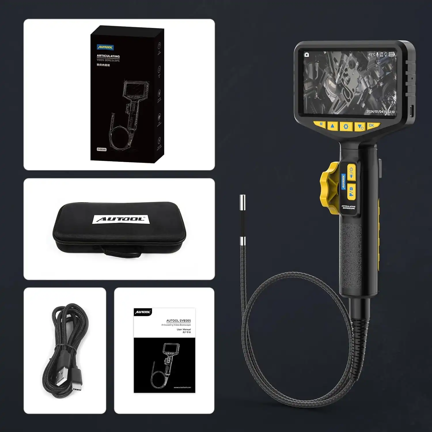 Autool SVB305 Eklemli Videoscope Yılan Kamera - 10