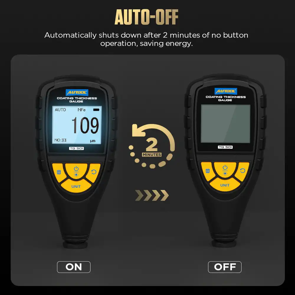 AUTOOL TG501 Otomatik Kapanma Özelliği