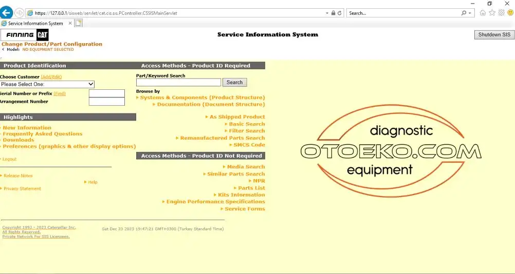 CAT Service Information System Interface 1