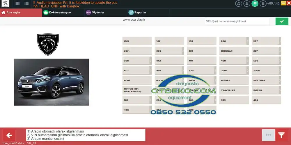 PSA Diagbox Arıza Tespit Yazılımı Peugeot Citroen Opel Lexia 3