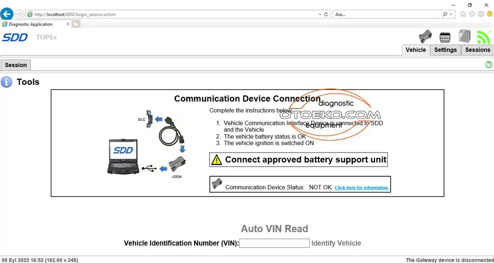 JLR SDD Yazılım Ekranı