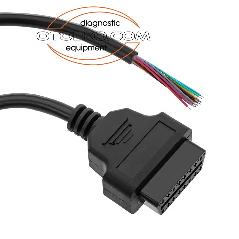 Obd2 16 Pin Ucu Açık Dişi Uzatma Kablosu / 30 CM - 7