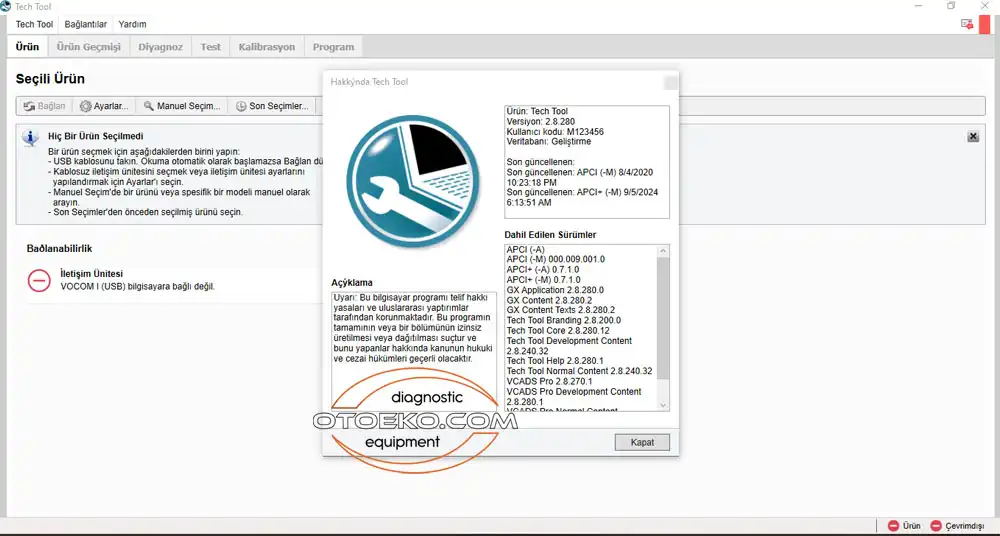 PTT Tech Tool Yazılım Arayüzü